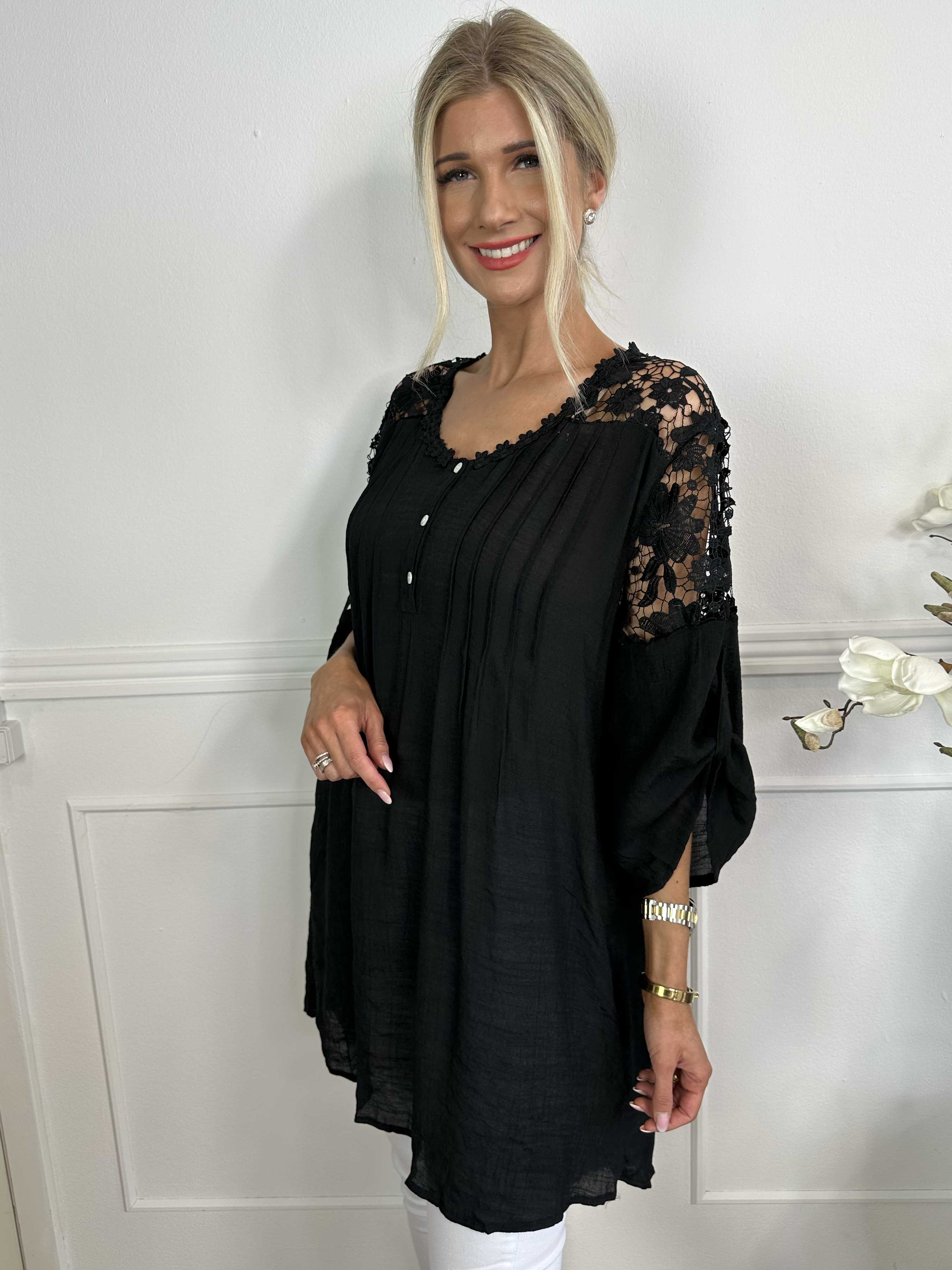 Juliette - Tunika i bomuldsblanding med broderinger